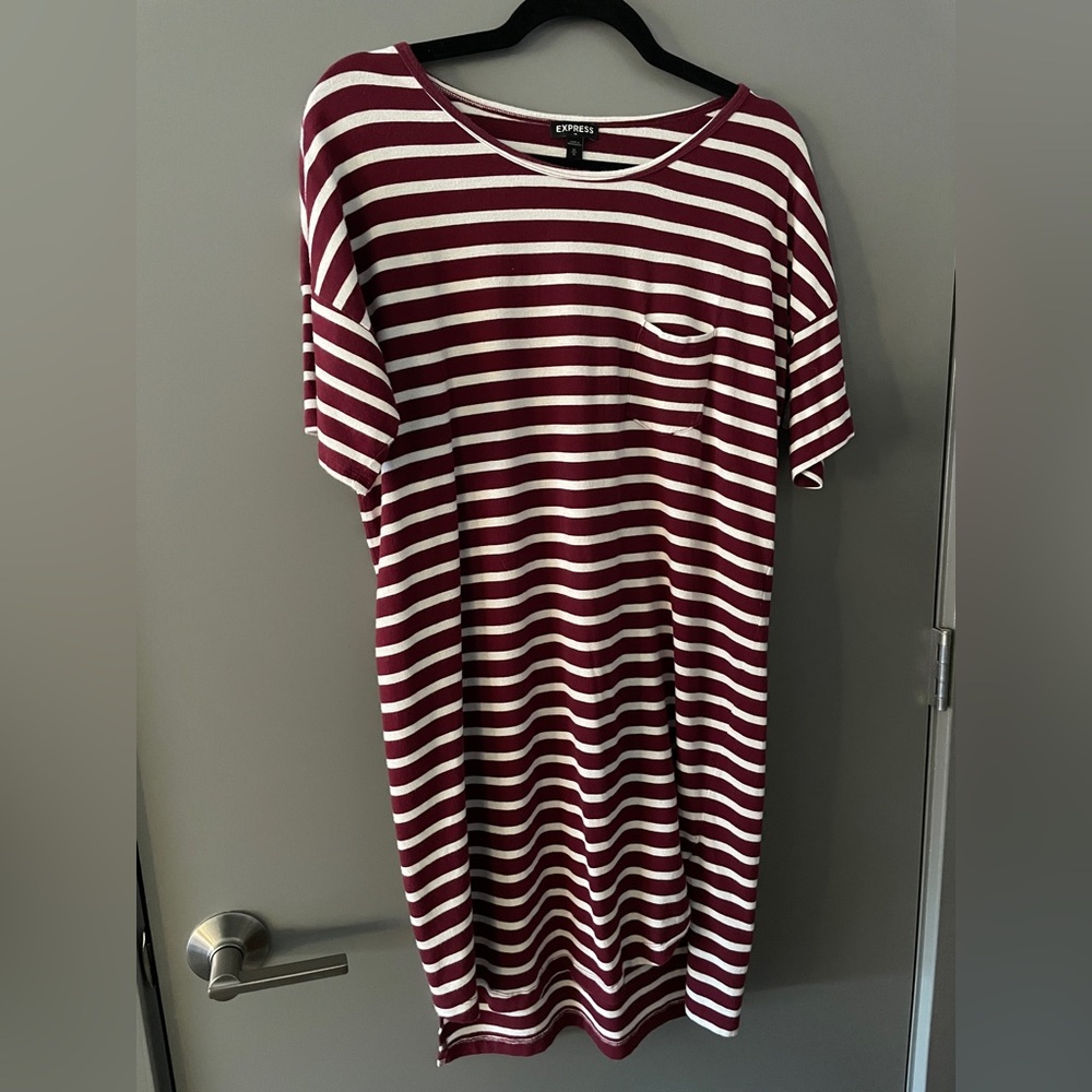 Express Striped Tee-Shirt Dress